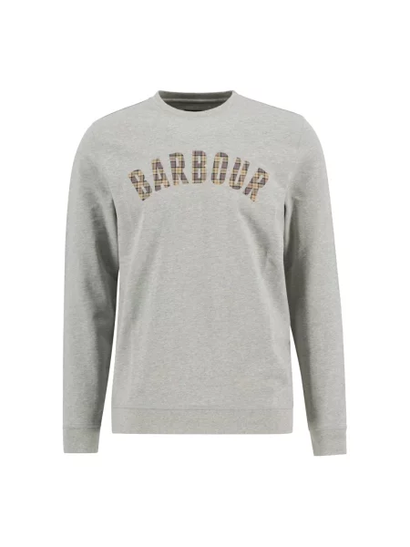 Bluza nierozpinana Barbour z okrągłym dekoltem szara
