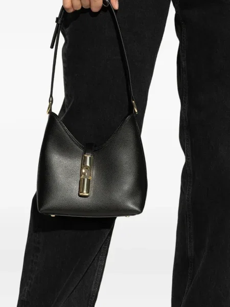 Geanta de piele Furla din piele negru
