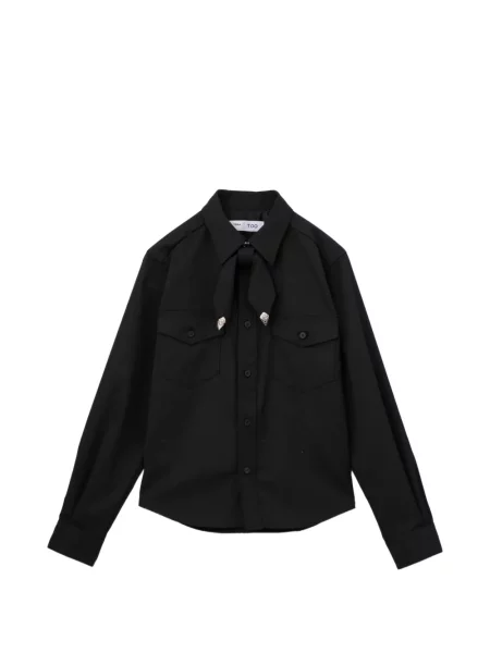 Cămașă Toga din țesătură twill negru