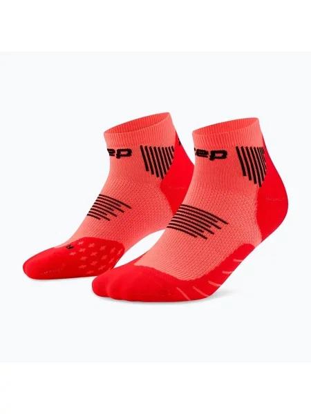 Șosete compresive pentru femei CEP Run Low Cut neon coral