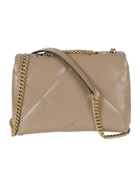 Torebka crossbody Tory Burch skórzana biznesowa beżowa