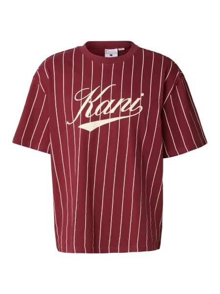 Karl Kani Tricou crem / bordeaux roșu