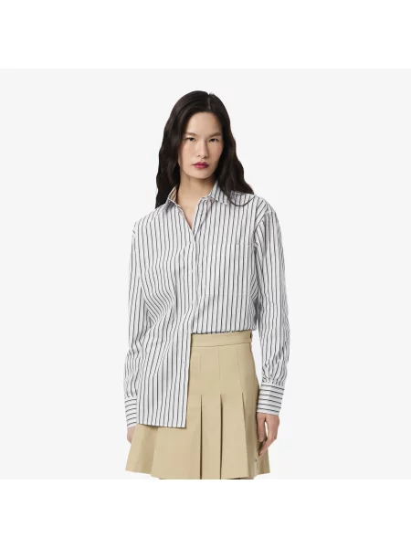 Lacoste Koszula Poplin O Luźnym Kroju biała