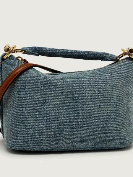 LAUREN RALPH LAUREN De blugi geantă pe umăr Blaike mini cu adaos de piele albastru