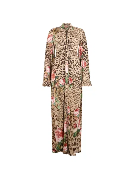 Rochie maxi Roberto Cavalli cu model floral cu imagine