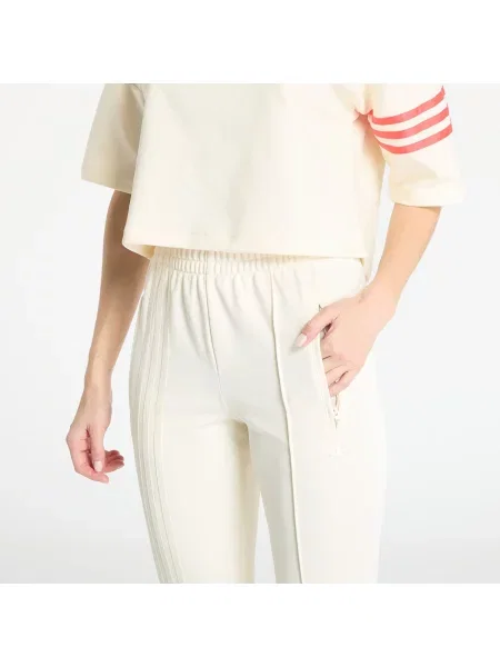 Спортен панталон adidas Originals Firebird с изчистен дизайн бежово