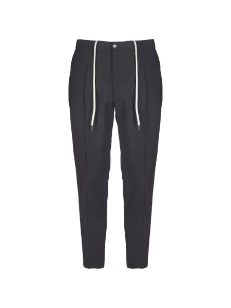 Plisované stahovací šňůrka kalhoty Be Able šedé