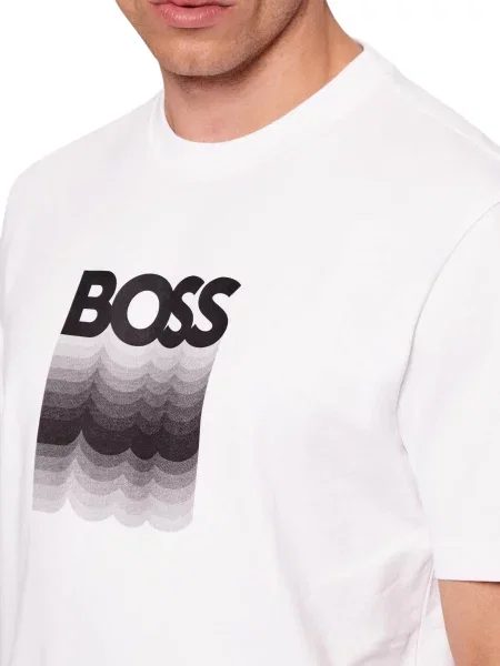 Majica Boss s potiskom bela
