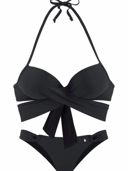 S.Oliver Costum de baie două piese negru