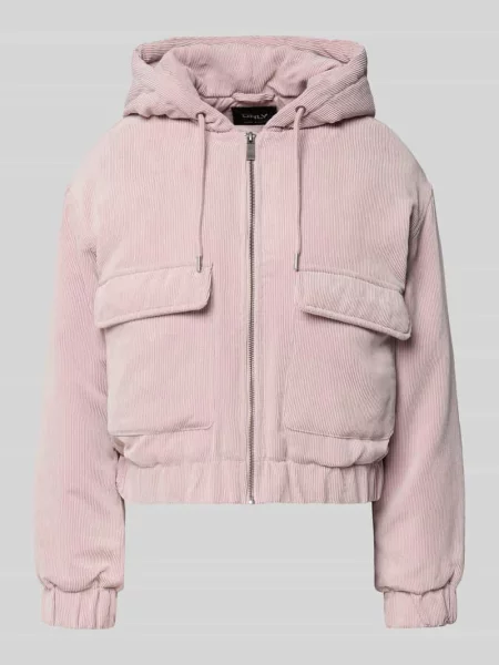 Bomberka o kroju regular fit z kapturem model ‘SUVA’ Only różowy