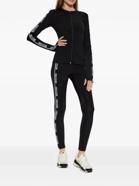 Hanorac cu fermoar Moschino cu autograf negru