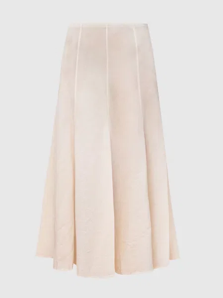 Спідниця міді Lenno з шовком Khaite біла