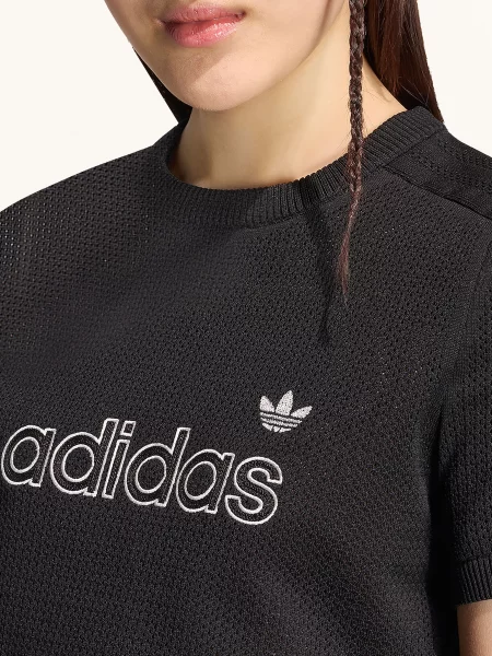 Adidas Originals Tričko Mesh Cali Z Síťoviny černá bílá