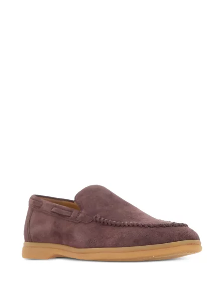 Pantofi loafer Eleventy din piele de căprioară maro