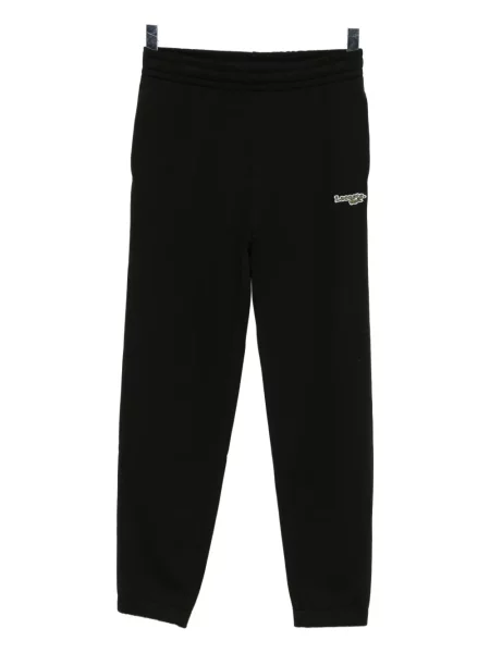 Pantaloni Lacoste cu broderie negru