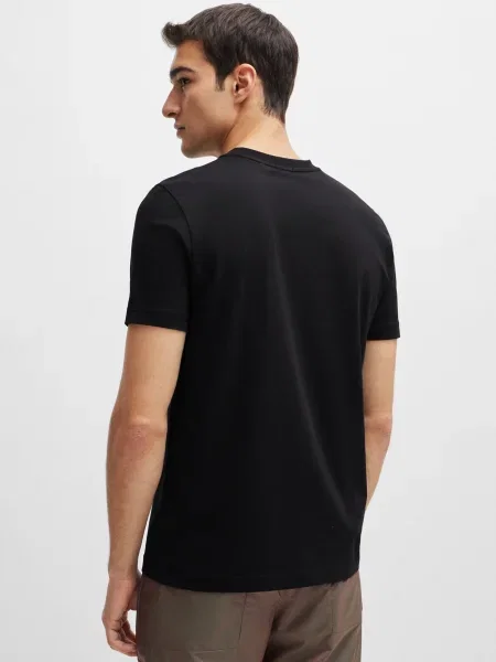 BOSS Tricou negru alb