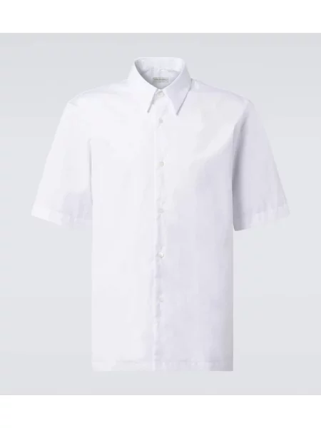 Cămașă Dries Van Noten din poplin alb