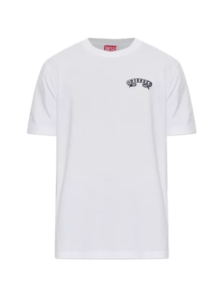 Tricou Diesel cu imagine alb