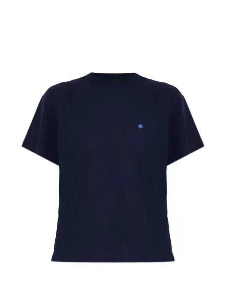 Tricou Jil Sander cu broderie albastru