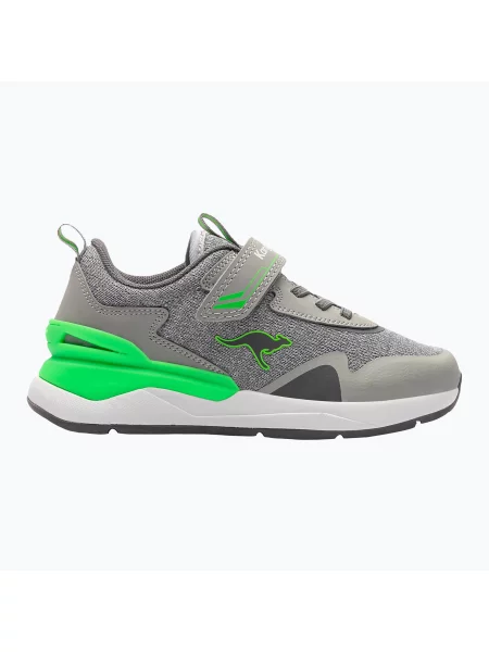 Buty dziecięce KangaROOS KD-Gym EV vapor grey/neon green szare