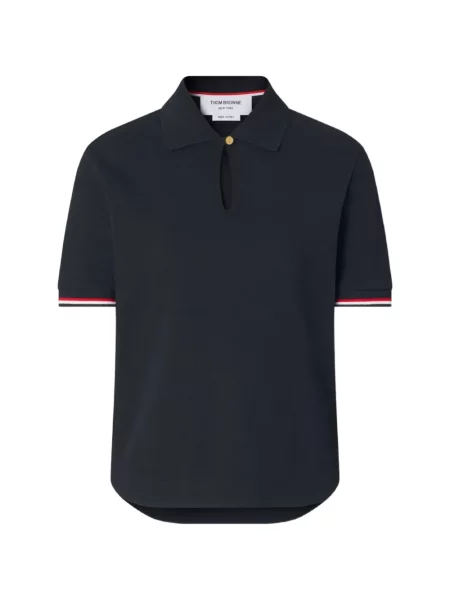 Tricou polo Thom Browne albastru