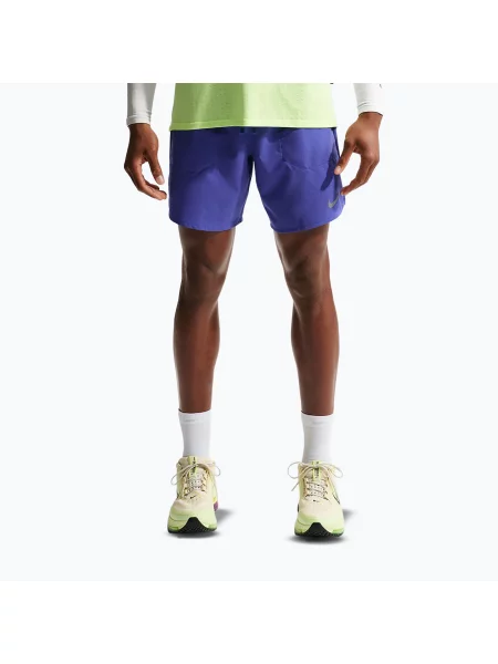Pantaloni scurți de alergare pentru bărbați Nike Stride Dri-Fit Brief-Lined 7" lapis