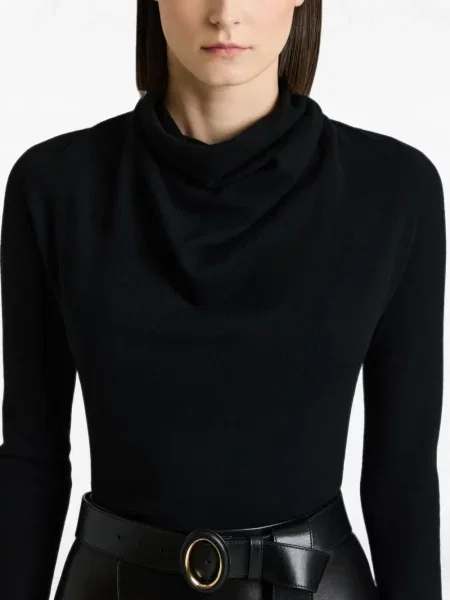 Pulover Givenchy de lână drapat negru