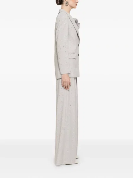 Sacou Nissa cu model floral gri