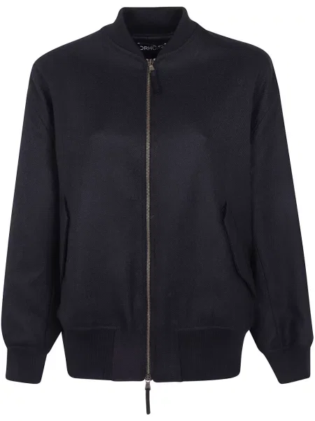 Geacă bomber Drhope cu model herringbone negru