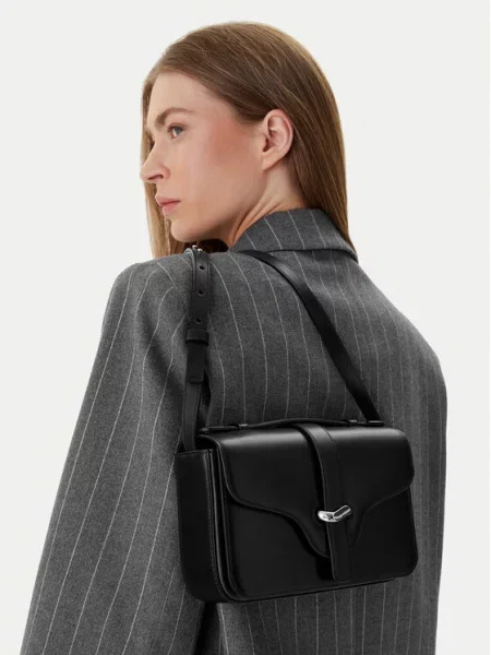 Kožna torba Emporio Armani crna