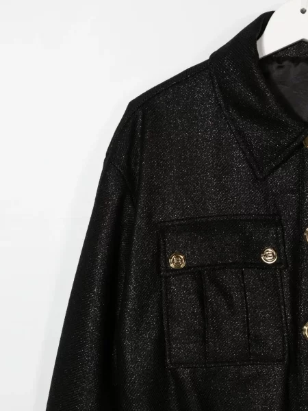 Kurtka bomber dziecięcy Balmain czarny