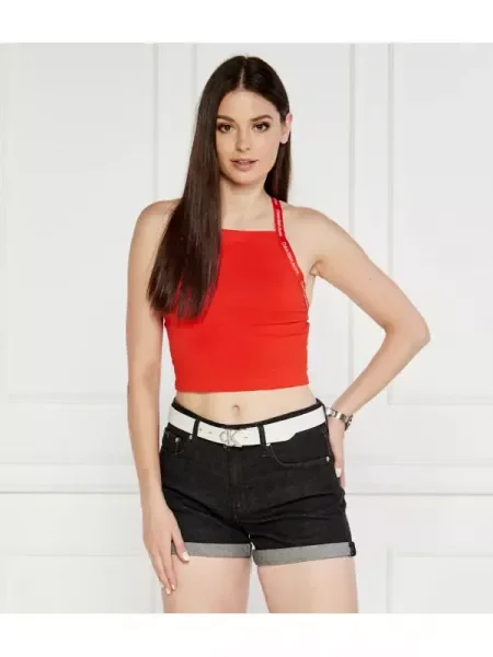 Calvin Klein Jeans Felső Logo piros