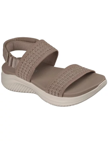 Sandały Skechers Ultra Flex Sandal All A brązowe