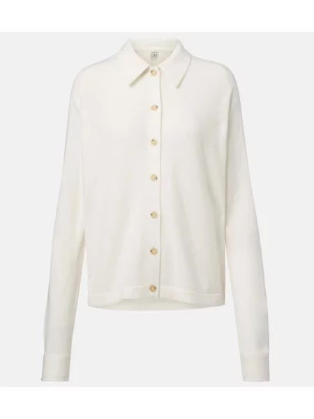 Cardigan Toteme din cașmir alb