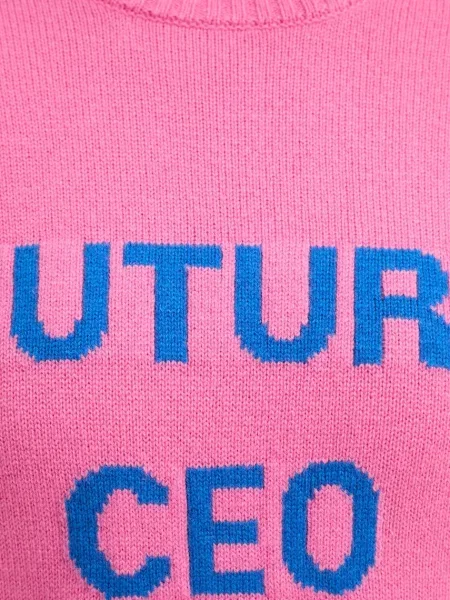 Шерстяной легкий свитер Max&co розовый