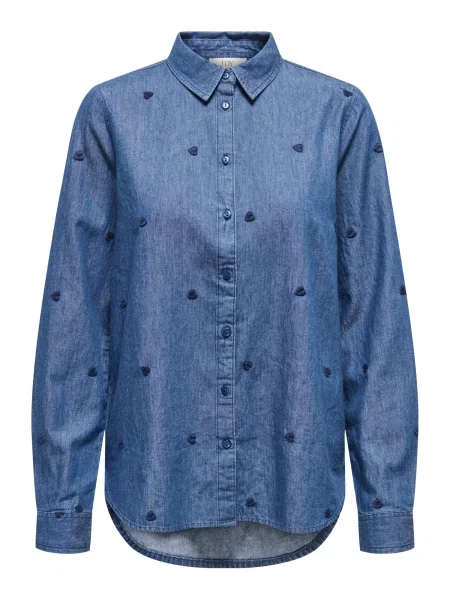 JDY Bluză JDYLOVE denim albastru