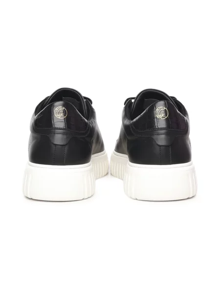 Sneakersy Giuliano Galiano skórzane z logo czarne