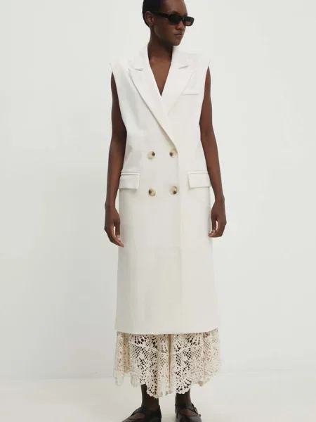 Елек Answear Lab дамски преходен модел бяло