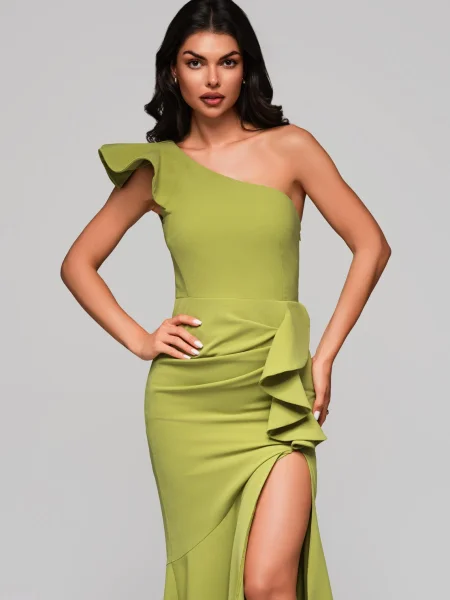 Rochie de seară Edoti de costum alb