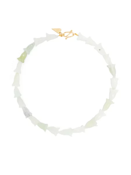 Colier Forte_forte cu model floral cu mărgele auriu