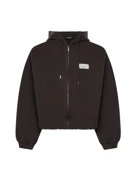 Bluza z kapturem Jacquemus z kapturem brązowa