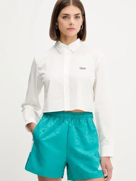 Tommy Jeans koszula slim z kołnierzykiem klasycznym biały