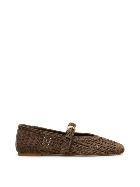 Balerinki Stuart Weitzman skórzane beżowe