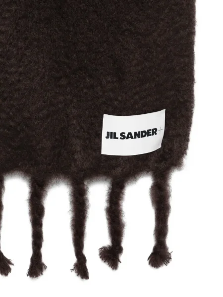 Fular Jil Sander cu franjuri maro