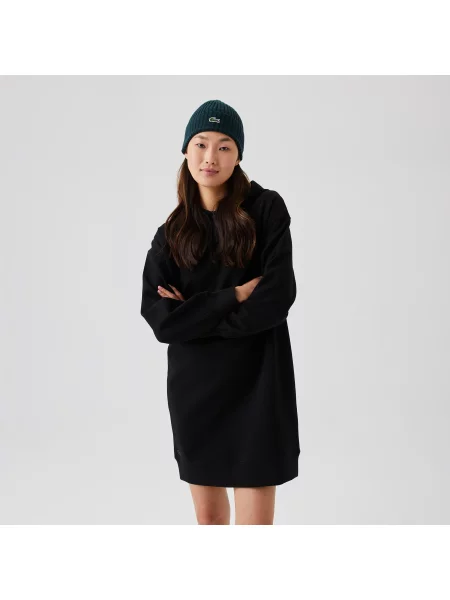 Lacoste Sukienka O Luźnym Kroju Z Dwuwarstwowej Piki czarna