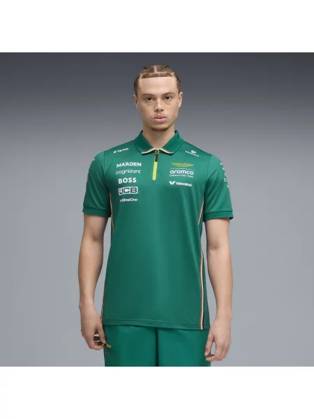 Replika koszulki polo PUMA × ASTON MARTIN ARAMCO TEAM Akcesoria XL zielony