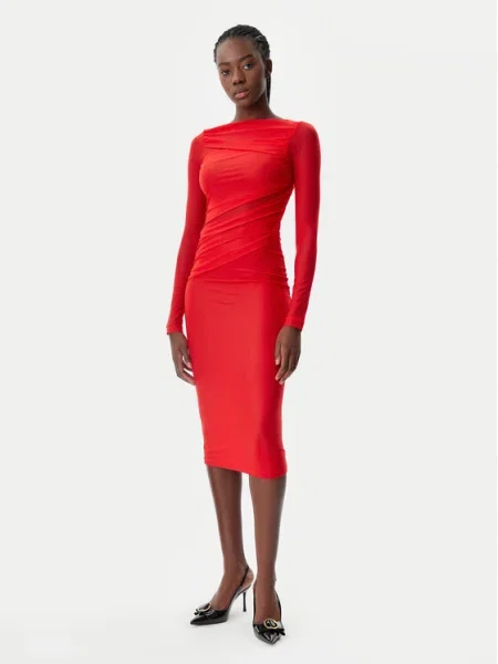 PINKO Estélyi ruha Slim Fit piros