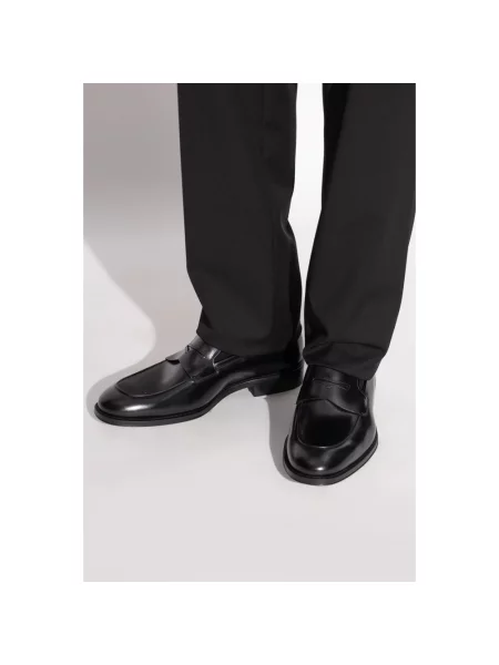 Półbuty Ferragamo skórzane czarne