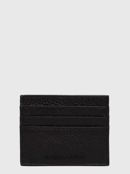Portfel Emporio Armani z logo czarny