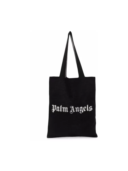 Torba Palm Angels wełniana z logo czarna